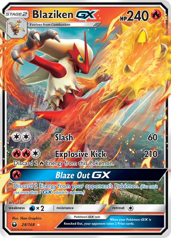 Blaziken GX (28/168) [Sun & Moon: Celestial Storm] - Pokémon