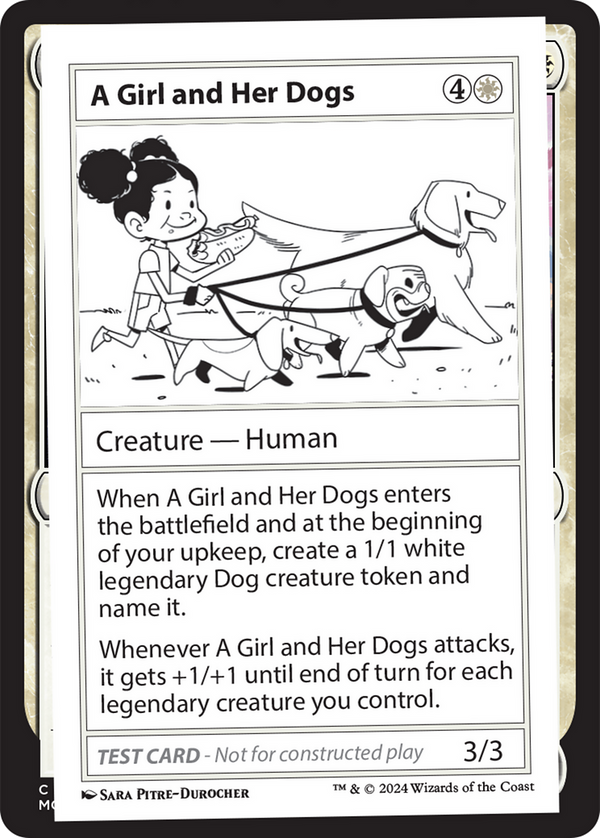A Girl and Her Dogs [Mystery Booster 2 Playtest Cards] - Magic: The Gathering