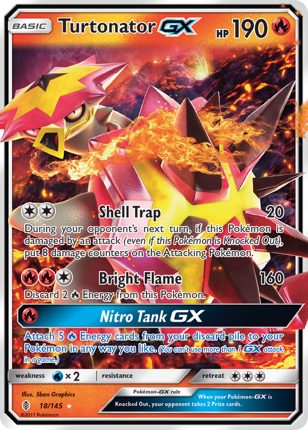 Turtonator GX (18/145) [Sun & Moon: Guardians Rising] - Pokémon