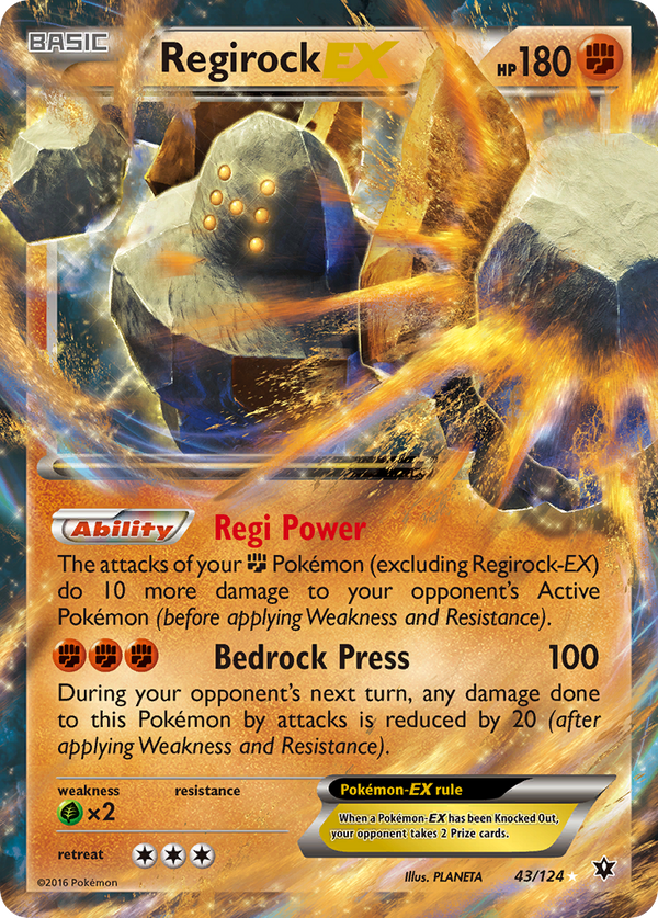 Regirock EX (43/124) [XY: Fates Collide] - Pokémon