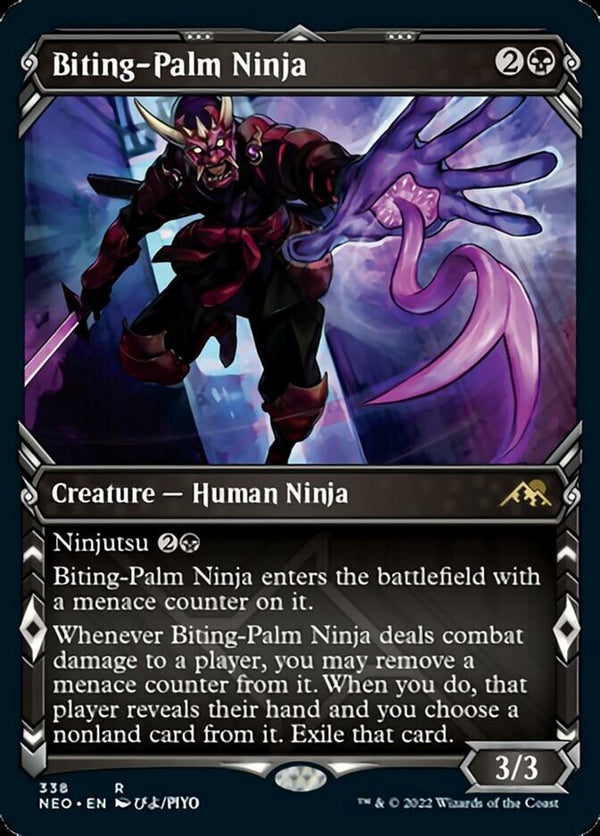 Biting-Palm Ninja (Showcase Ninja) [Kamigawa: Neon Dynasty] - Magic: The Gathering