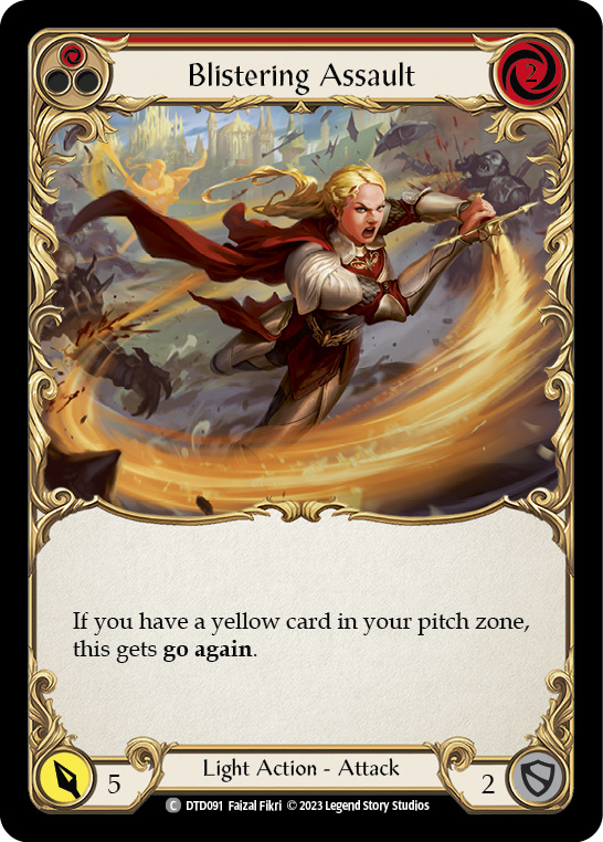 Blistering Assault (Red) [DTD091] (Dusk Till Dawn)  Rainbow Foil