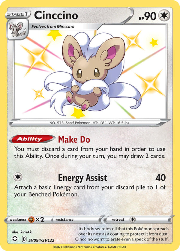 Cinccino (SV094/SV122) [Sword & Shield: Shining Fates] - Pokémon