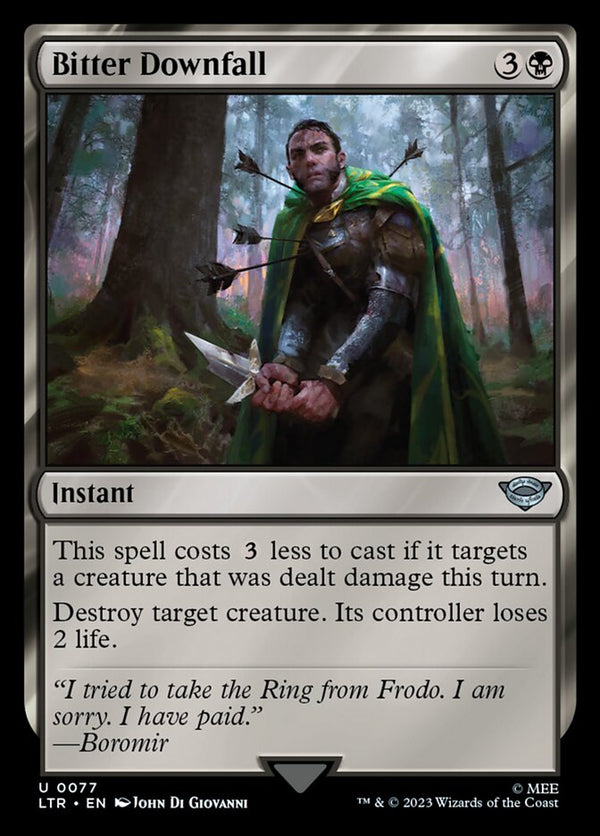 Bitter Downfall [The Lord of the Rings: Tales of Middle-Earth] - Magic: The Gathering