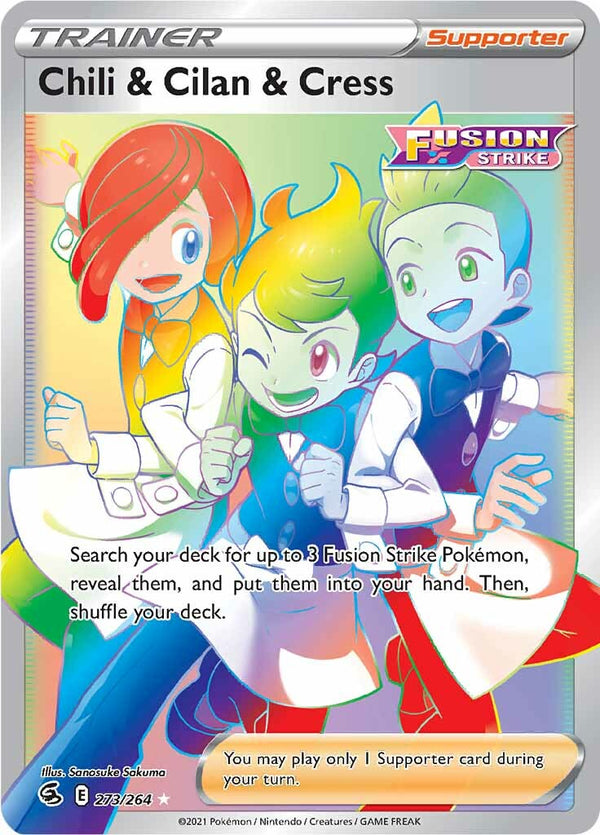 Chili & Cilan & Cress (273/264) [Sword & Shield: Fusion Strike] - Pokémon