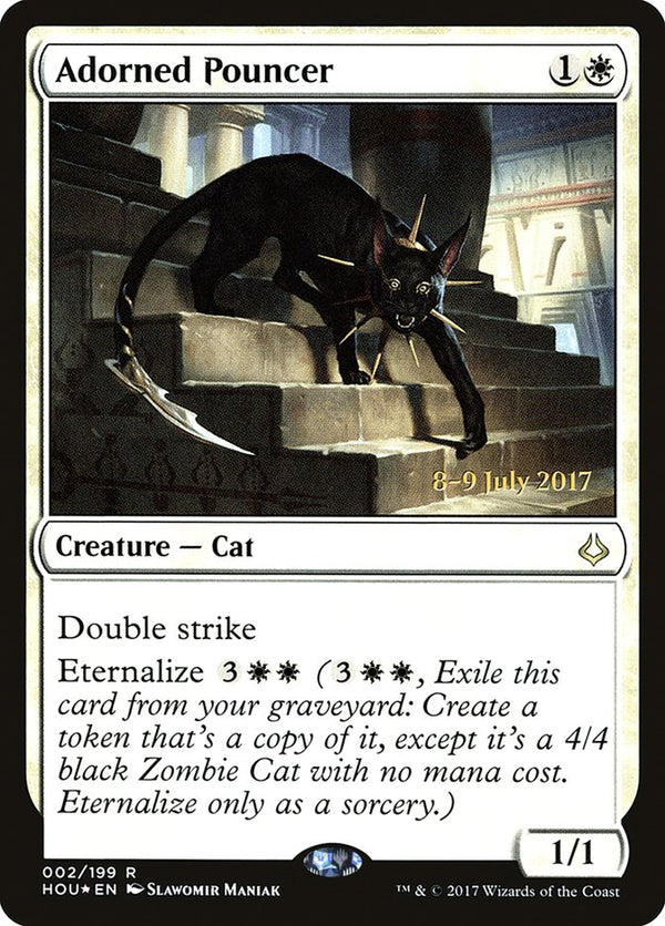 Adorned Pouncer [Hour of Devastation Prerelease Promos] - Magic: The Gathering