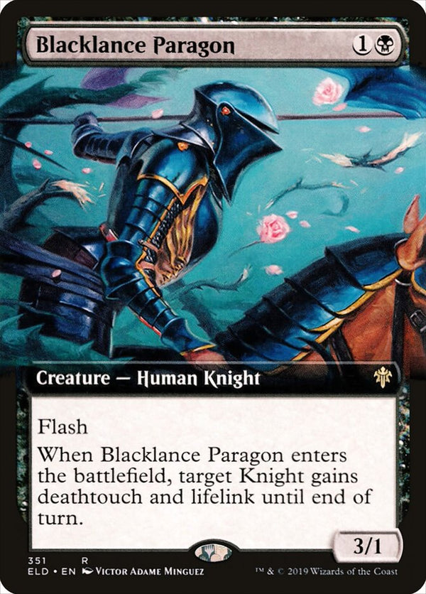 Blacklance Paragon (Extended Art) [Throne of Eldraine] - Magic: The Gathering