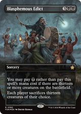 Blasphemous Edict (Borderless) (Mana Foil) [Foundations] - Magic: The Gathering