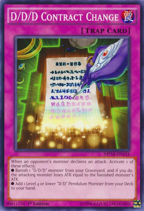 D/D/D Contract Change
