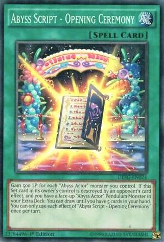 Abyss Script - Opening Ceremony (DESO-EN024) [Super Rare] - Yu-Gi-Oh!