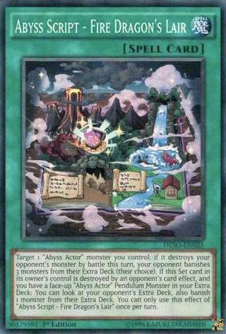 Abyss Script - Fire Dragon's Lair (DESO-EN025) [Super Rare] - Yu-Gi-Oh!