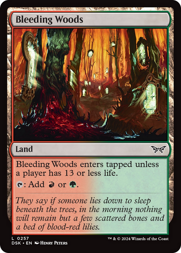 Bleeding Woods [Duskmourn: House of Horror] - Magic: The Gathering