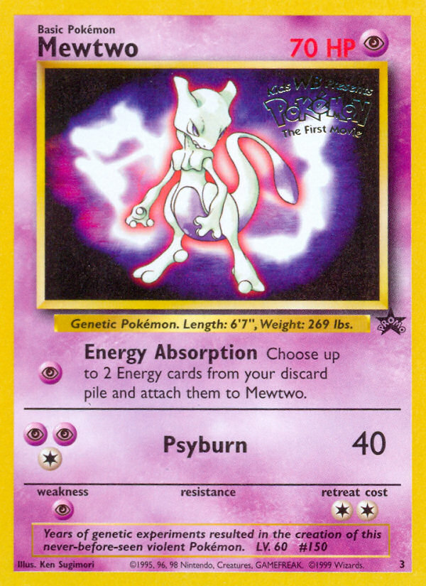 Mewtwo (3) [Wizards of the Coast: Black Star Promos] - Pokémon