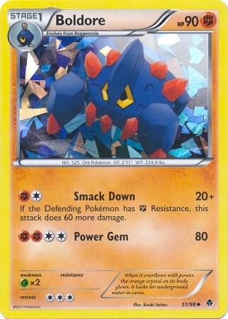 Boldore - 51/98 (Cracked Ice Holo) - Pokémon