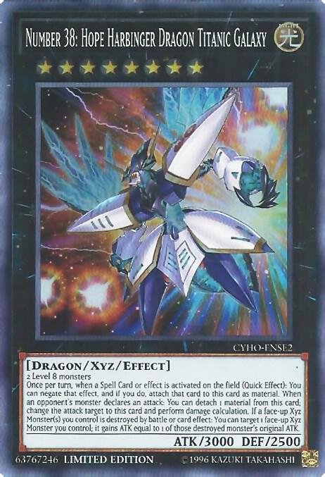 Number 38: Hope Harbinger Dragon Titanic Galaxy (CYHO-ENSE2) [Super Rare] - Yu-Gi-Oh!