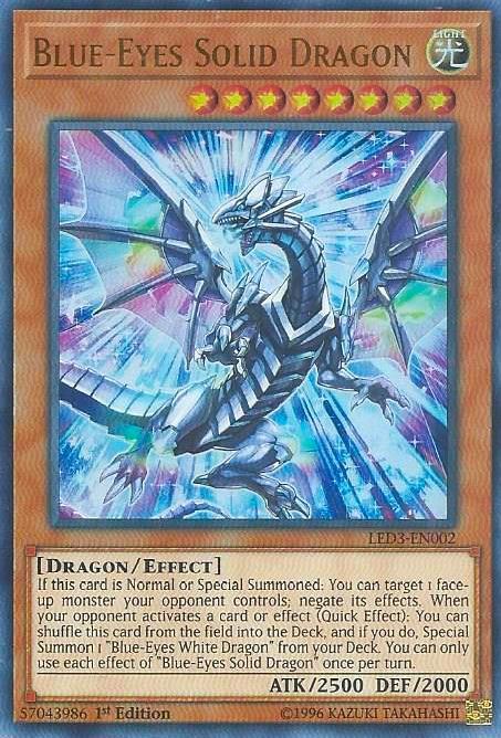 Blue-Eyes Solid Dragon (LED3-EN002) [Ultra Rare] - Yu-Gi-Oh!