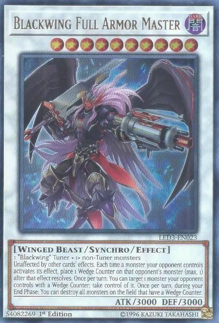 Blackwing Full Armor Master (LED3-EN023) [Ultra Rare] - Yu-Gi-Oh!