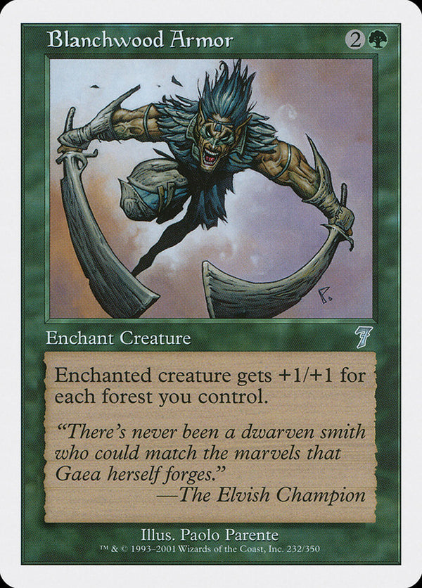 Blanchwood Armor [Seventh Edition] - Magic: The Gathering