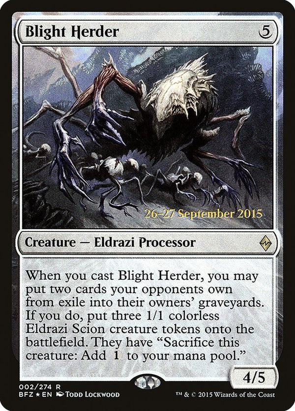 Blight Herder [Battle for Zendikar Prerelease Promos] - Magic: The Gathering