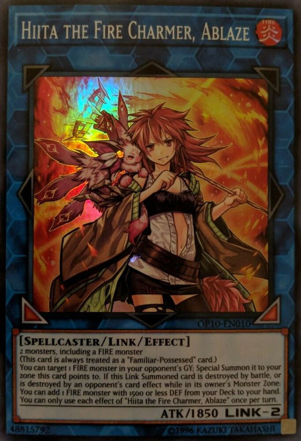 Hiita the Fire Charmer, Ablaze (OP10-EN010) [Super Rare] - Yu-Gi-Oh!