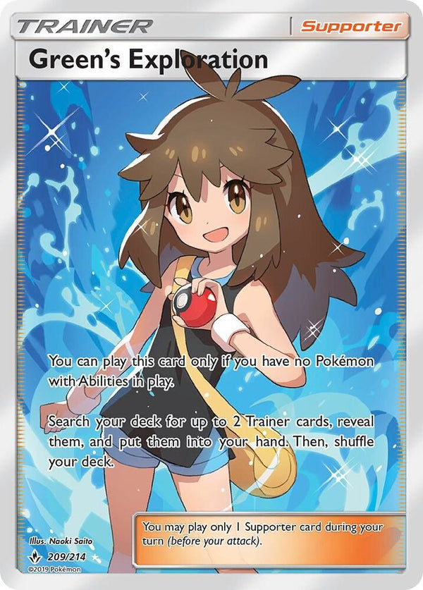 Green's Exploration (Full Art) (SM10 209/214) - Pokémon