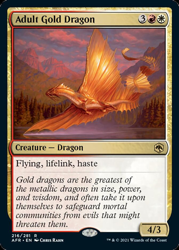 Adult Gold Dragon [Dungeons & Dragons: Adventures in the Forgotten Realms] - Magic: The Gathering