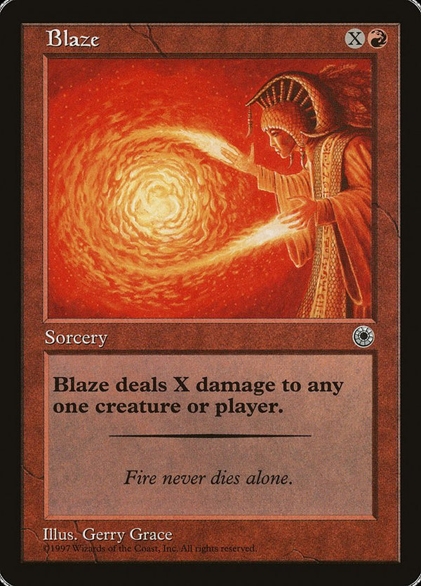 Blaze (With Flavor Text) [Portal] - Magic: The Gathering