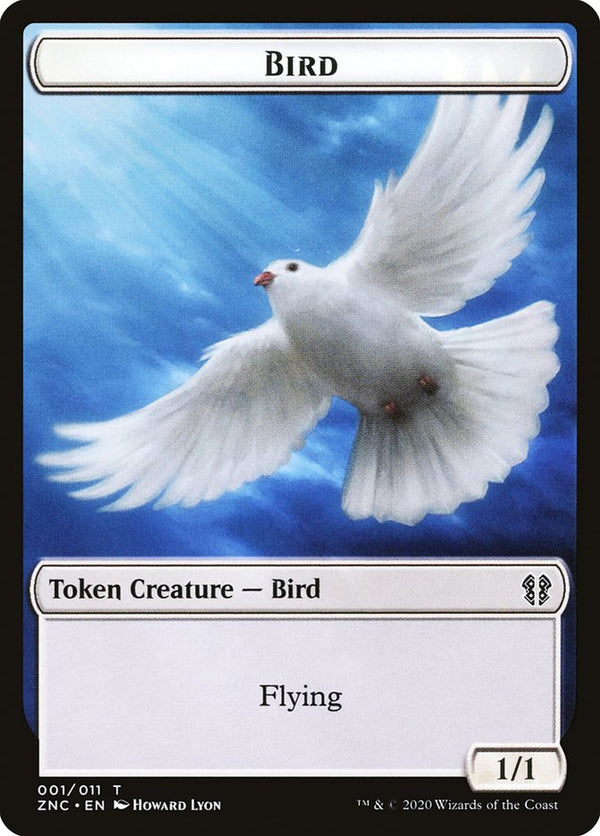Bird // Kor Ally Double-Sided Token [Zendikar Rising Commander Tokens] - Magic: The Gathering