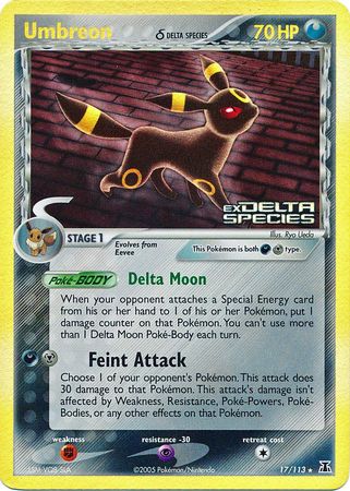 Umbreon (17/113) (Delta Species) (Stamped) [EX: Delta Species] - Pokémon