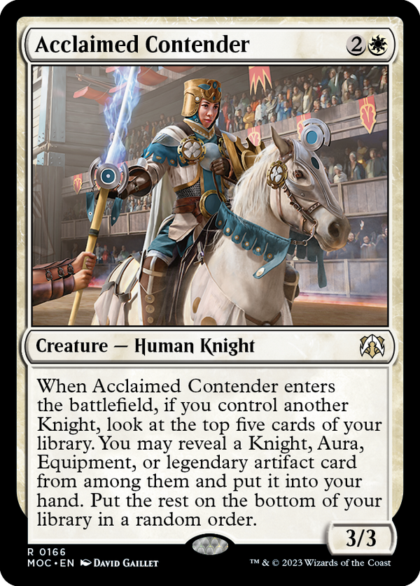 Acclaimed Contender [March of the Machine Commander] - Magic: The Gathering