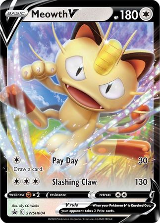 Meowth V (SWSH004) [Sword & Shield: Black Star Promos] - Pokémon