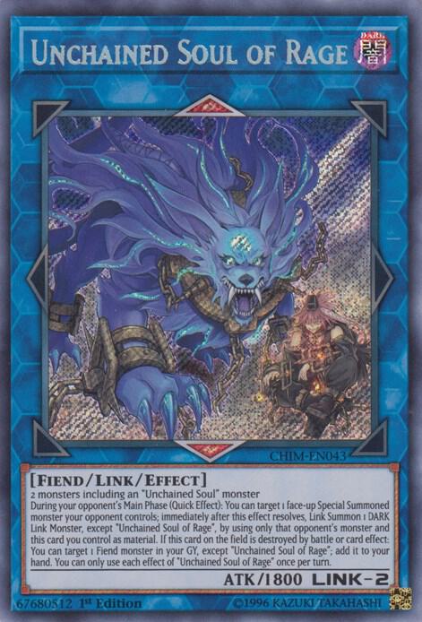 Unchained Soul of Rage (CHIM-EN043) [Secret Rare] - Yu-Gi-Oh!