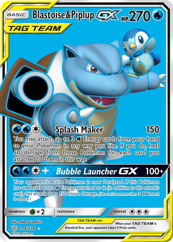 Blastoise & Piplup GX (Full Art) - Pokémon