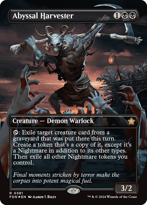 Abyssal Harvester (Borderless) (Mana Foil) [Foundations] - Magic: The Gathering
