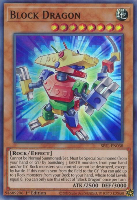 Block Dragon (SESL-EN038) [Super Rare] - Yu-Gi-Oh!