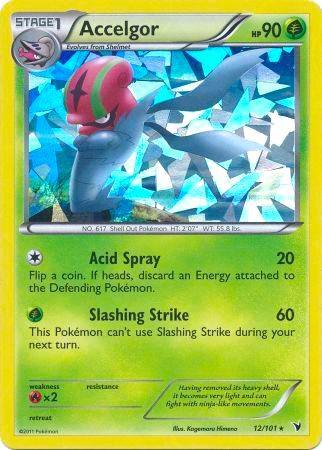 Accelgor - 12/101 (Cracked Ice Holo) - Pokémon
