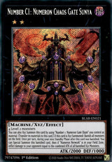 Number C1: Numeron Chaos Gate Sunya (BLAR-EN021) [Secret Rare] - Yu-Gi-Oh!
