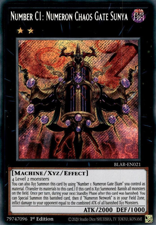 Number C1: Numeron Chaos Gate Sunya (BLAR-EN021) [Secret Rare] - Yu-Gi-Oh!