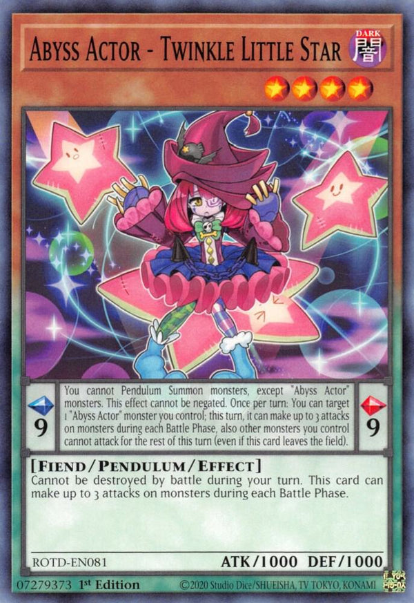 Abyss Actor - Twinkle Little Star (ROTD-EN081) [Common] - Yu-Gi-Oh!