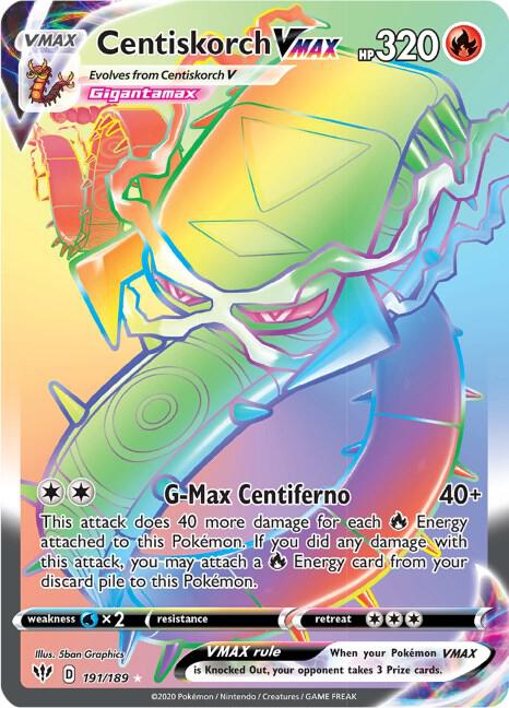 Centiskorch VMAX (Secret) (SWSH03 191/189) - Pokémon
