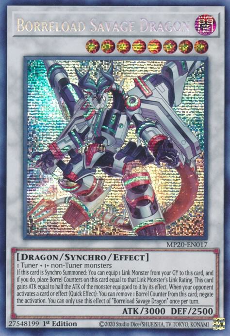 Borreload Savage Dragon (MP20-EN017) [Prismatic Secret Rare] - Yu-Gi-Oh!