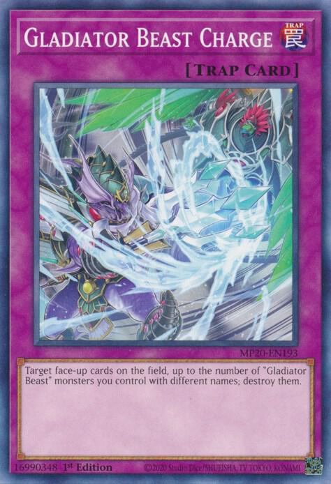 Gladiator Beast Charge (MP20-EN193) [Common] - Yu-Gi-Oh!