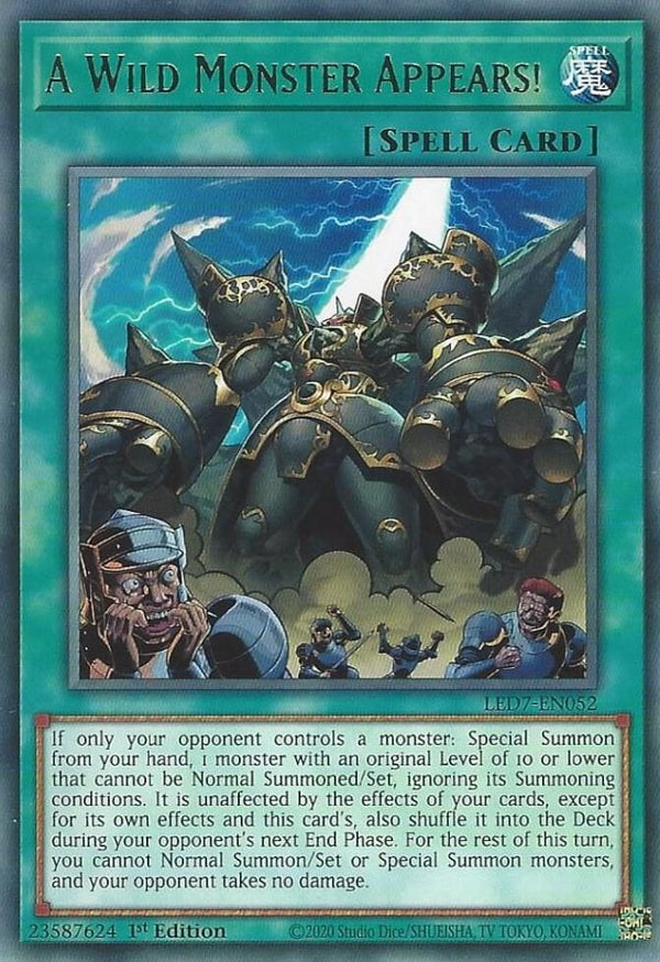 A Wild Monster Appears! (LED7-EN052) [Rare] - Yu-Gi-Oh!