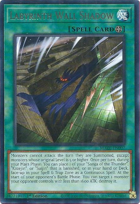 Labyrinth Wall Shadow [MAZE-EN007] Rare - Yu-Gi-Oh!