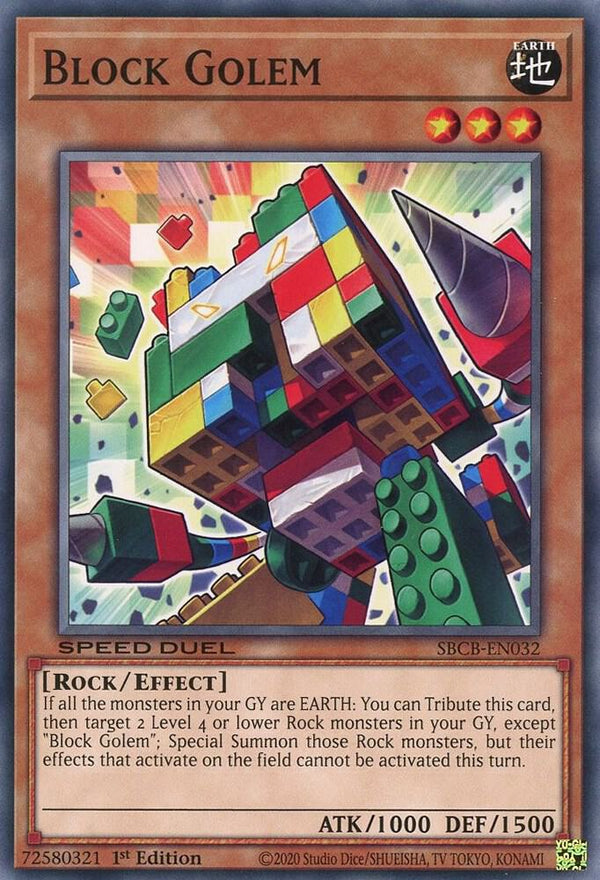Block Golem (SBCB-EN032) [Common] - Yu-Gi-Oh!