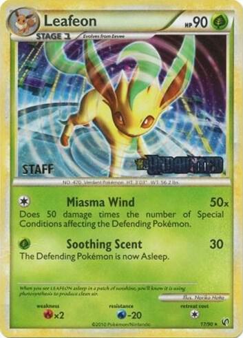 Leafeon - 17/90 (Prerelease) [Staff]