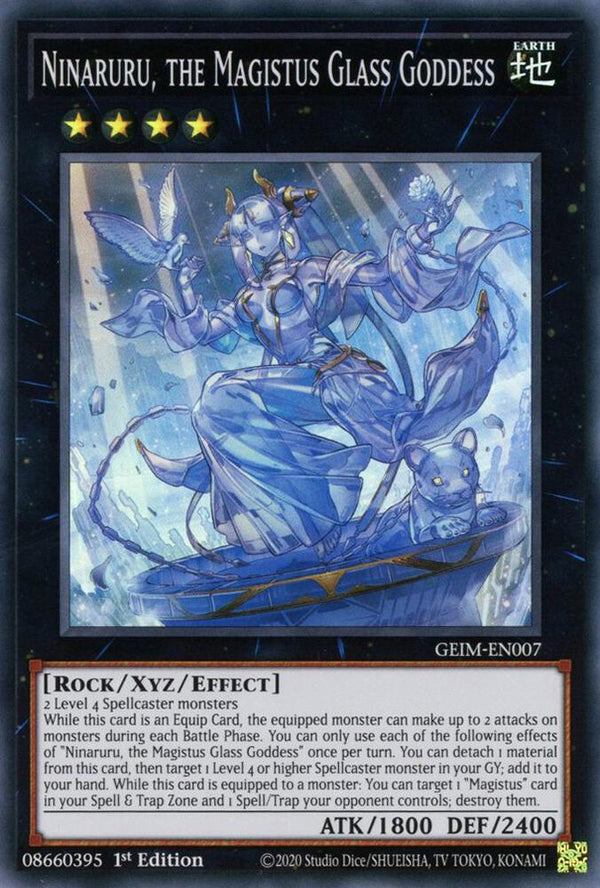 Ninaruru, the Magistus Glass Goddess (GEIM-EN007) [Super Rare] - Yu-Gi-Oh!