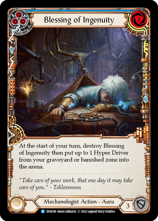 Blessing of Ingenuity (Blue) [DYN100] (Dynasty) - Flesh And Blood