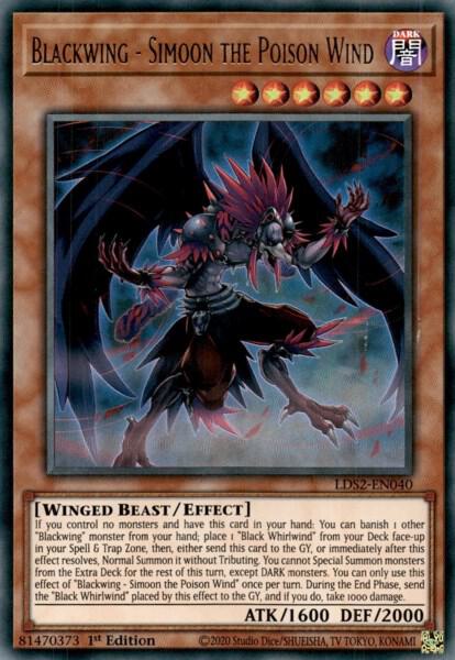 Blackwing - Simoon the Poison Wind (LDS2-EN040) [Ultra Rare] - Yu-Gi-Oh!