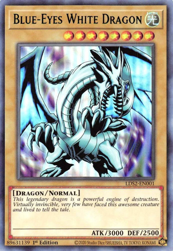 Blue-Eyes White Dragon (Green) (LDS2-EN001) [Ultra Rare] - Yu-Gi-Oh!
